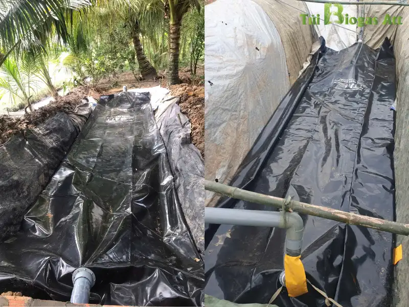 Túi ủ Biogas Rác Hữu Cơ Từ Bạt Nhựa Hdpe 0.75mm