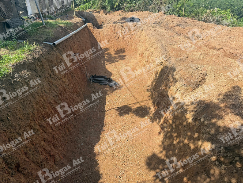 Ho Dao Khi Lap Dat Tui Biogas Hdpe